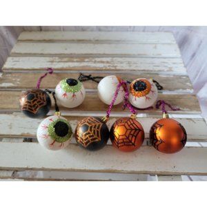 Eyeball spider web ball ornament Halloween tree de